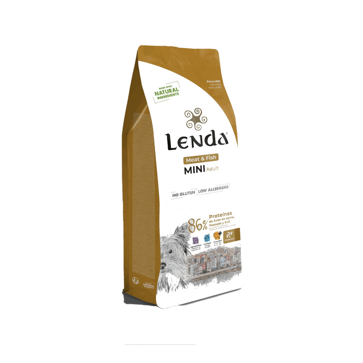 Pienso para Perros Pequeños Carne y Pescado Mini Lenda 2 kg