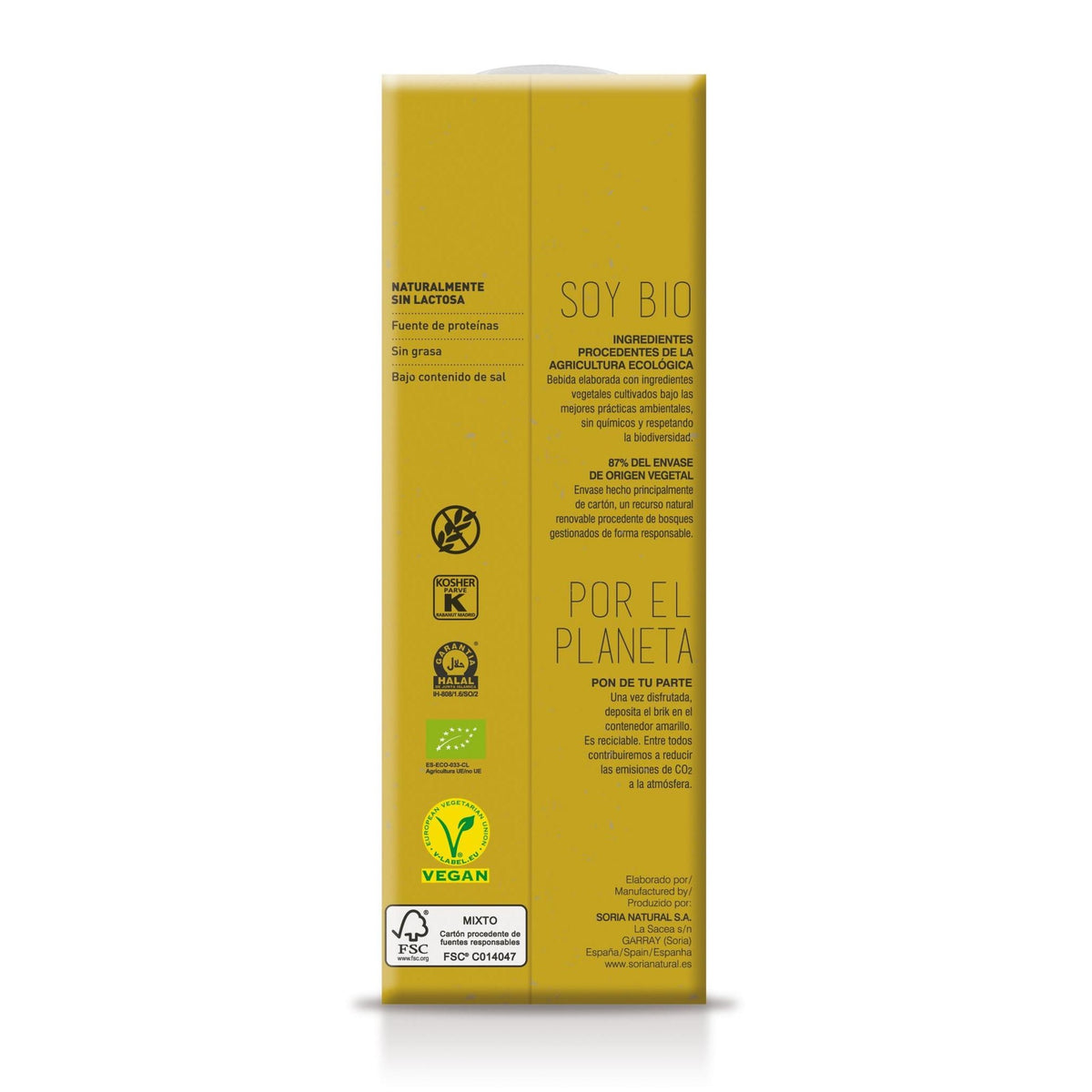 Bebida de alpista 100% vegetal da Soria Natural 1L