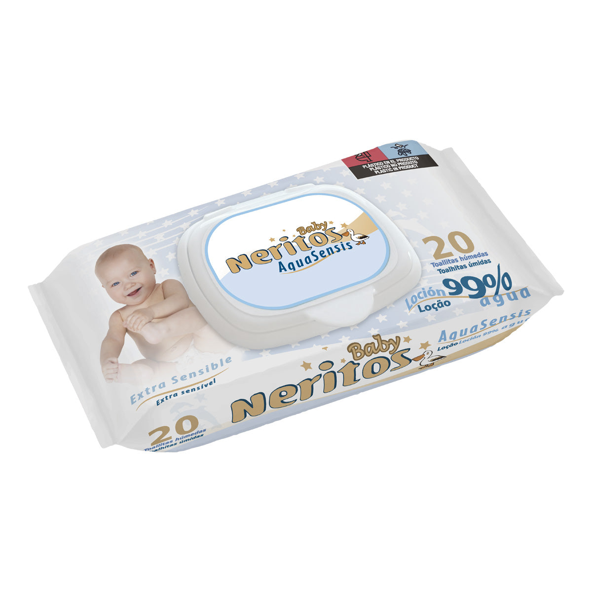 Pack 20 Toalhitas Neritos Baby Aquasensis