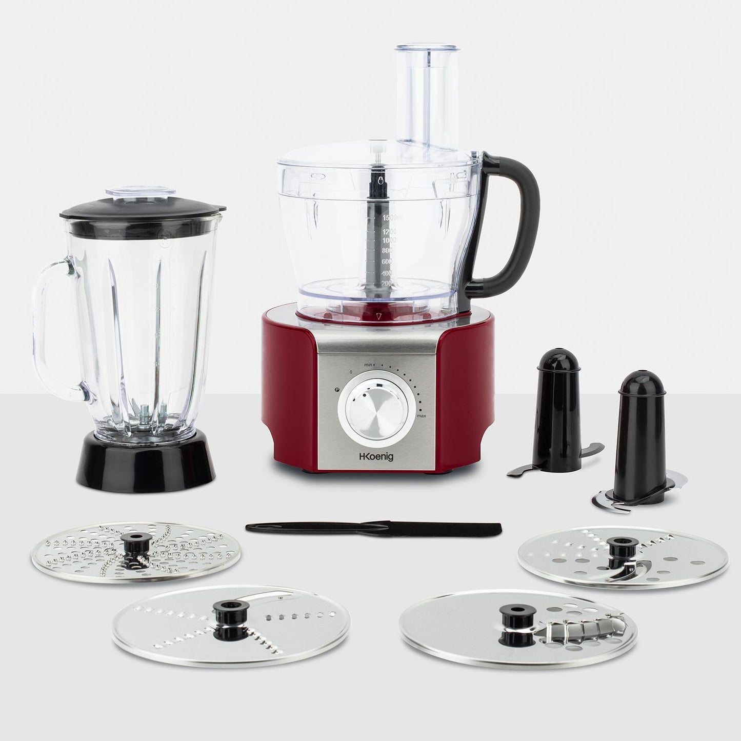 Procesador de alimentos MX18 Rojo HKoenig (Reacondicionado)
