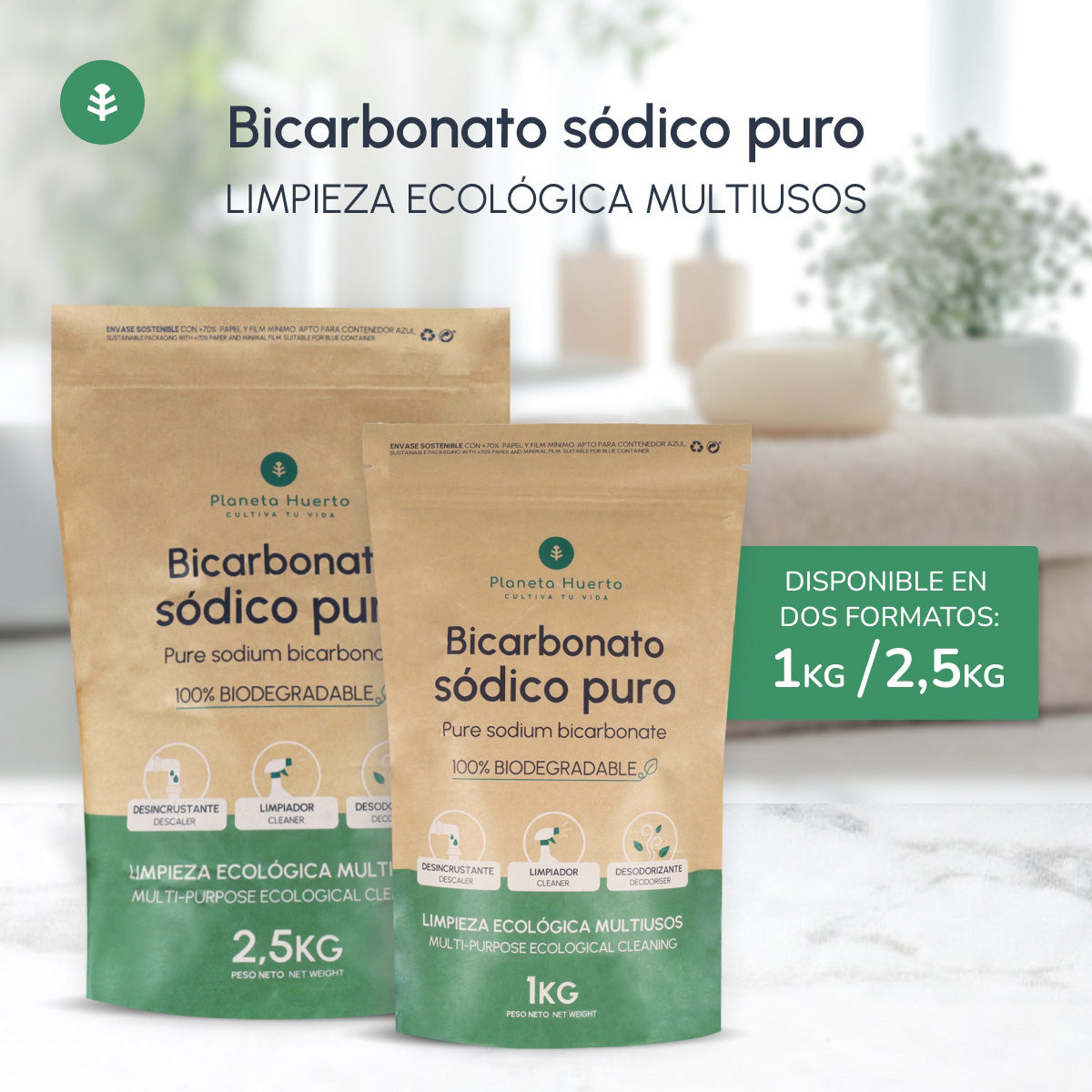 Bicarbonato de sódio Planeta Huerto 2,5 Kg