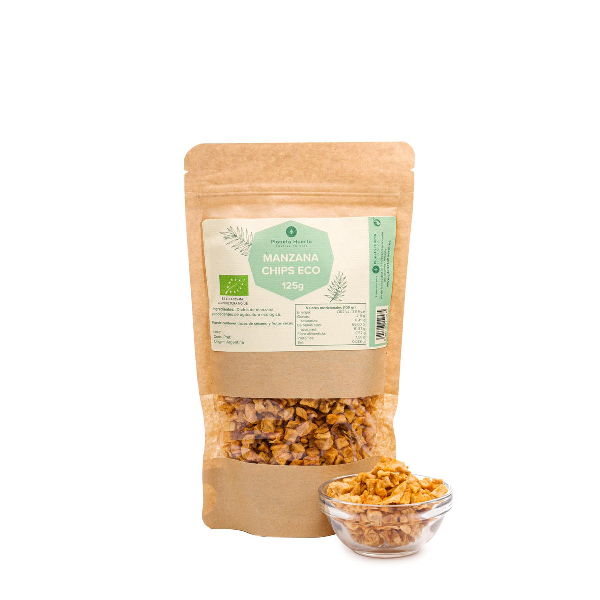 Chips de maçã ECO Planeta Huerto 125 g