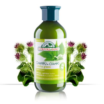 Corpore Sano Champô para Cabelo Oleoso com Urtiga, Hamamélia e Lima 300 ml