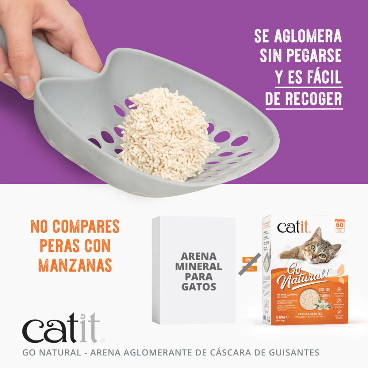 Arena Guisante aroma Lavanda Go Natural! 5,6 kg Catit