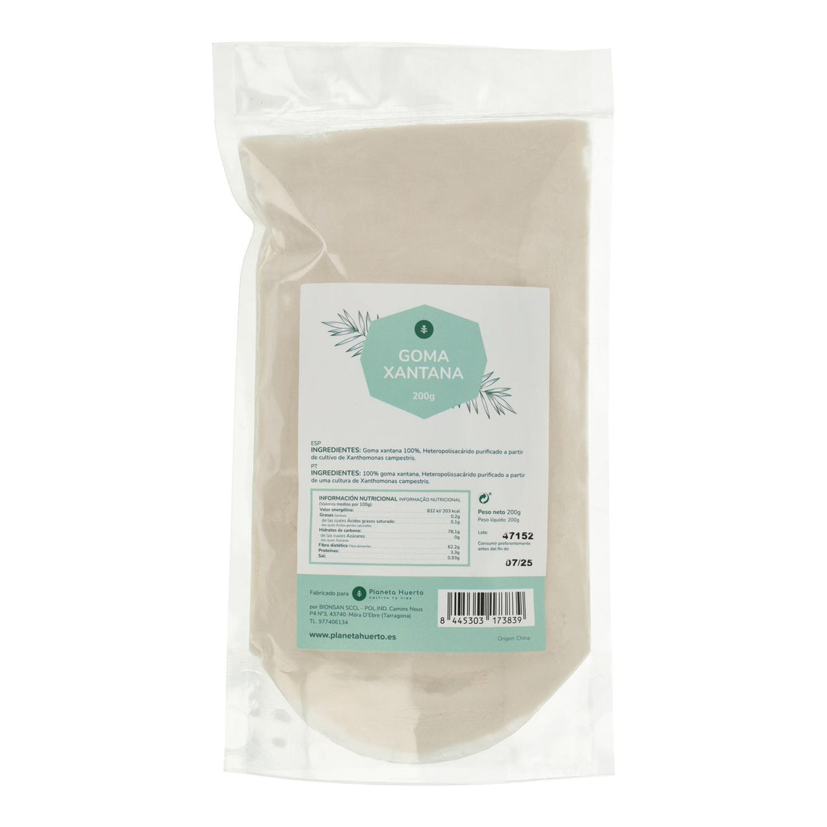 Goma xantana sem glúten Planeta Huerto 200 g