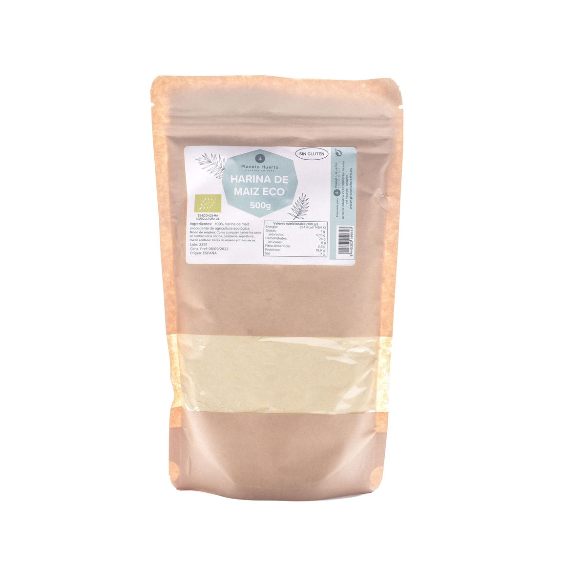Farinha de Milho Sem Glúten ECO Planeta Huerto 500 g