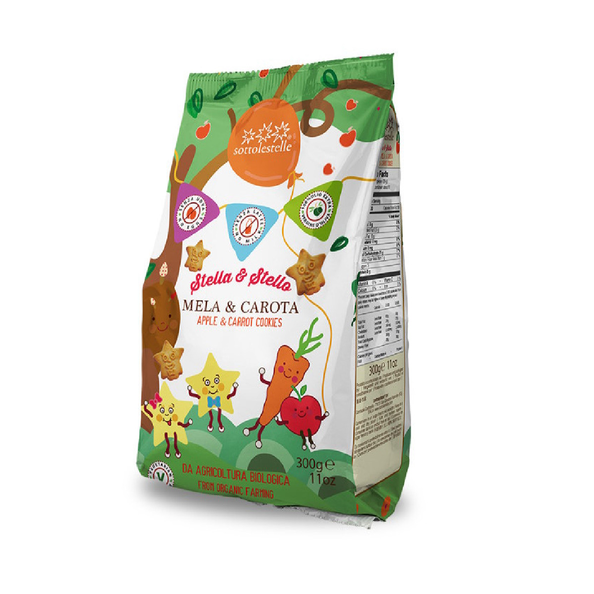 Stella&Stello Sottolestelle Biscoitos de Maçã e Cenoura 300g