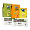 Pacote de lanche de cenoura e milho Hero + lanche de milho e aveia Hero + lanche de ervilha e milho Hero + 2 toalhitas Moltex Pure & Nature