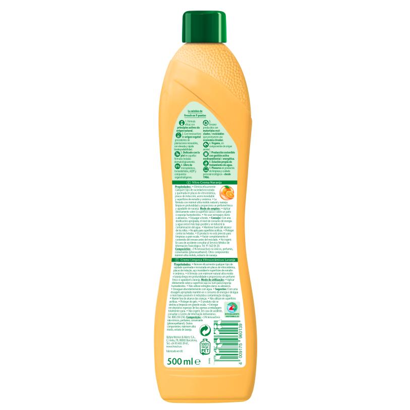 Frosch 500 ml de cerâmica de vidro laranja