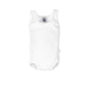 Body desportivo sem mangas, branco, tamanho 18