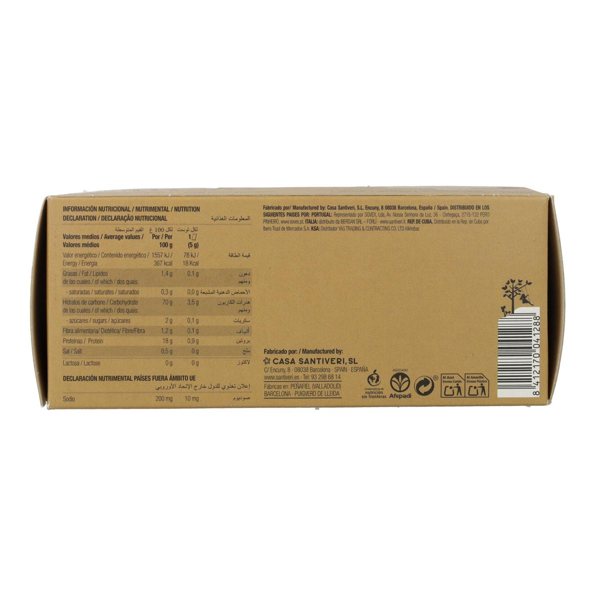 Tosta de Lentilhas Biológicas Leve e Crocante Santiveri 100 g