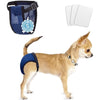 Fraldas para cães, calças protetoras laváveis com 3 pensos higiénicos, roupa interior higiénica Nobleza tamanho M