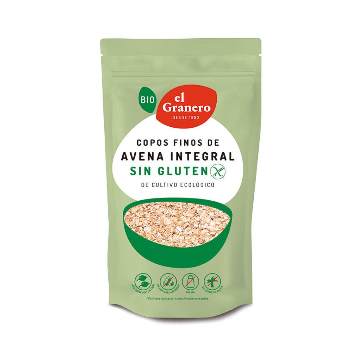 Flocos de Aveia Integrais Biológicos Sem Glúten, 500 g El Granero