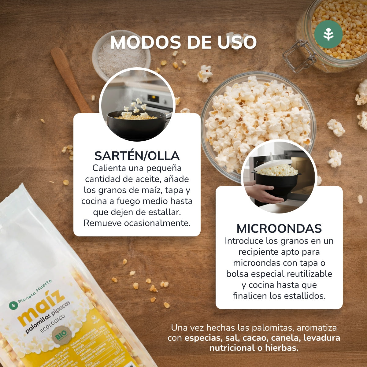 Milho para pipocas ECO Planeta Huerto 500 g