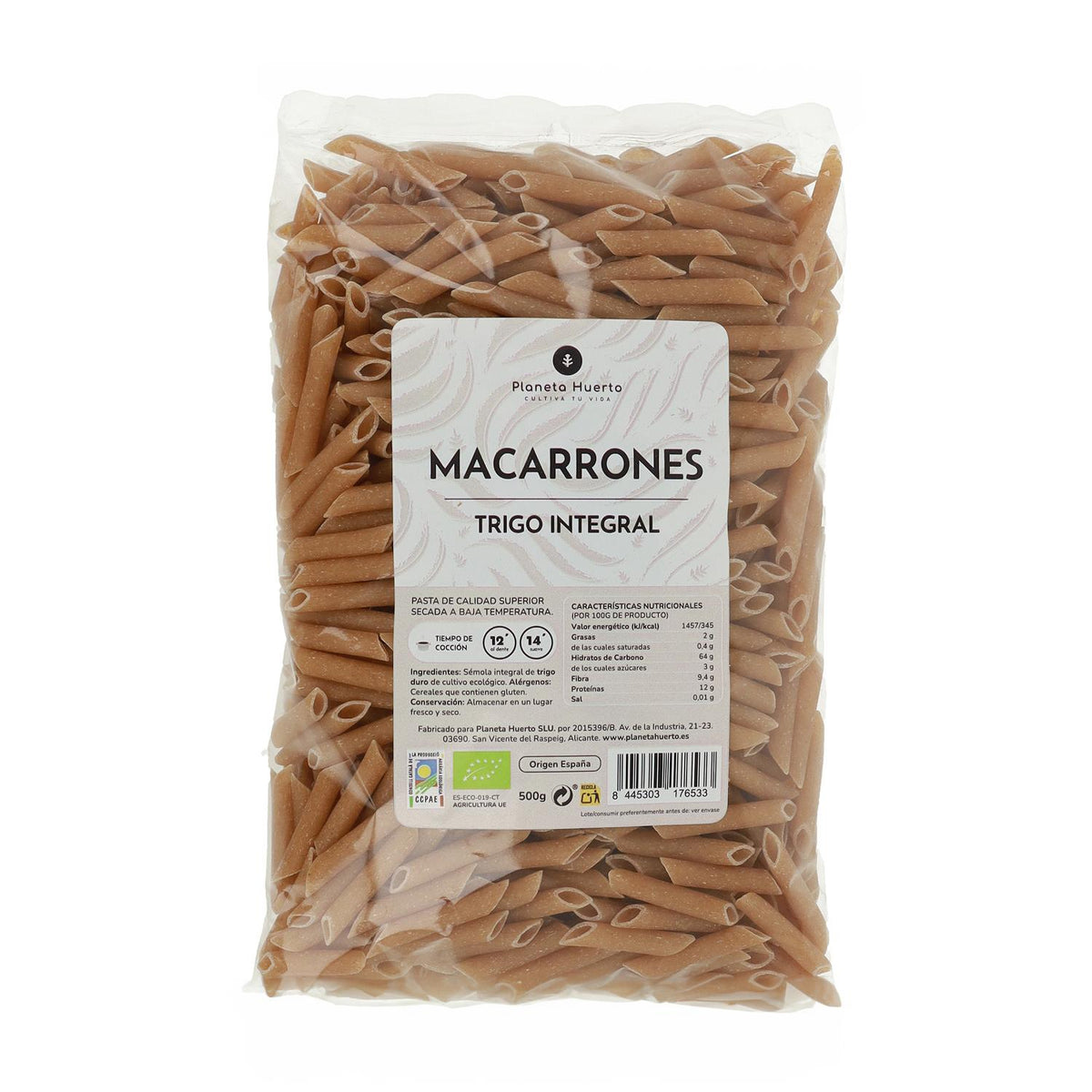 Massa integral ECO Planeta Huerto 500 g