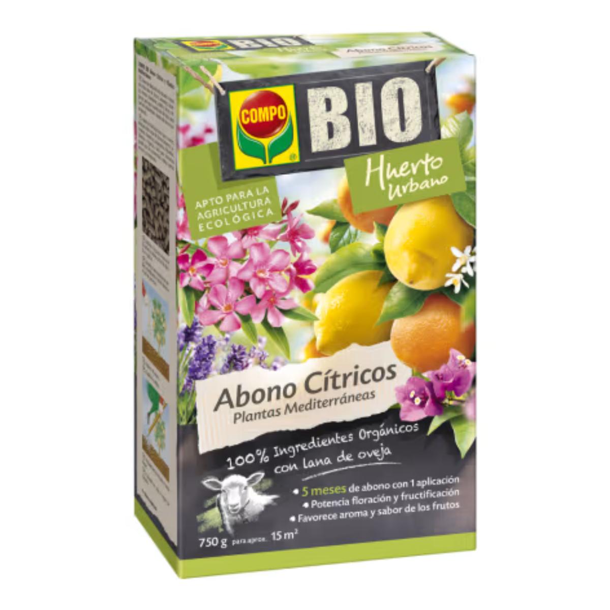 Compo Bio Abono Cítricos y Plantas mediterráneas 750 g