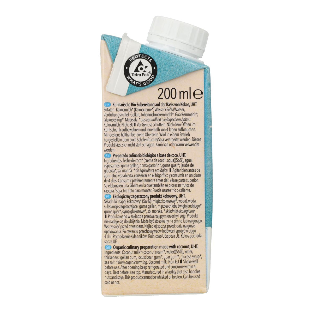 Natumi Creme de Cozinha à Base de Coco, 200 ml