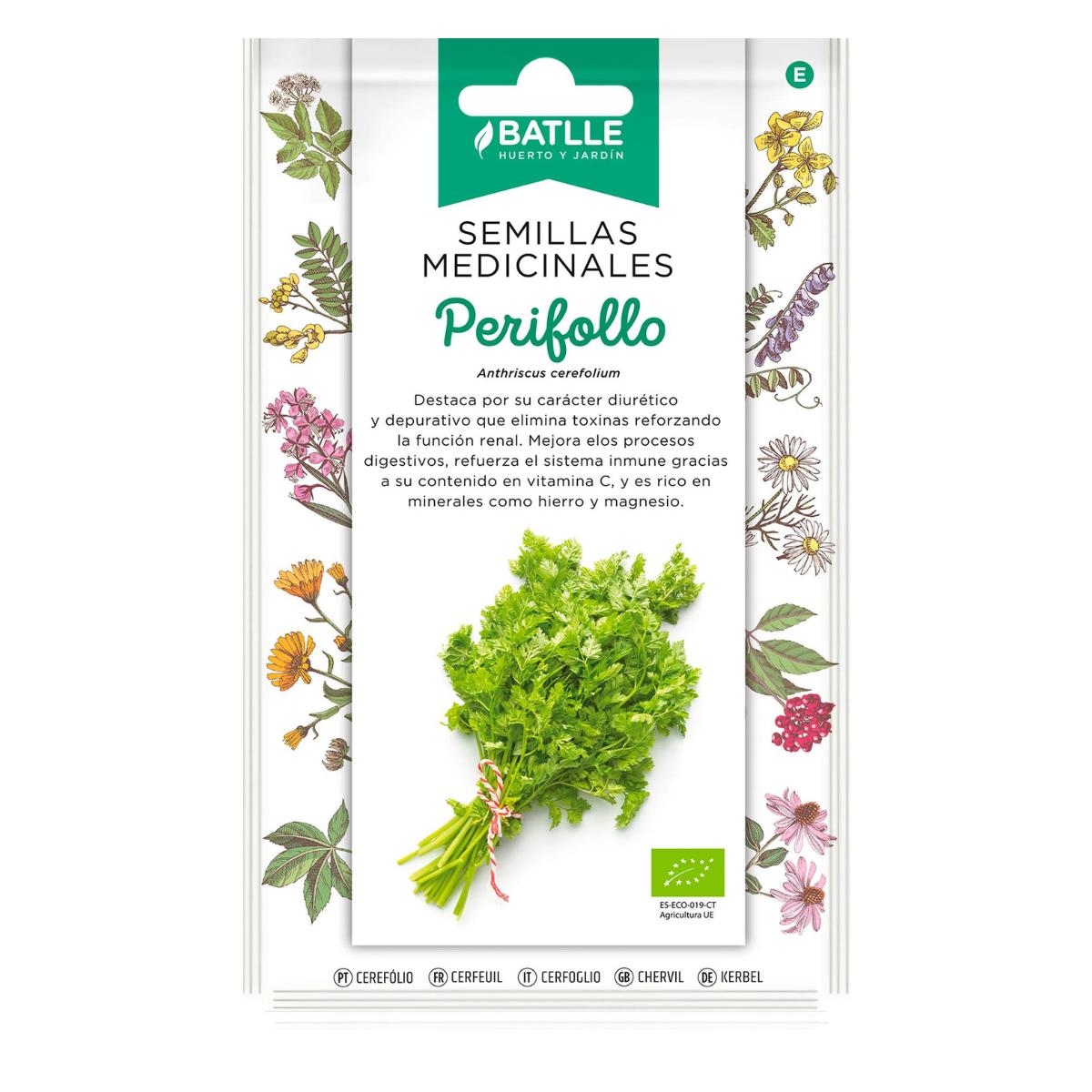 Sementes de cerefólio Batlle orgânicas