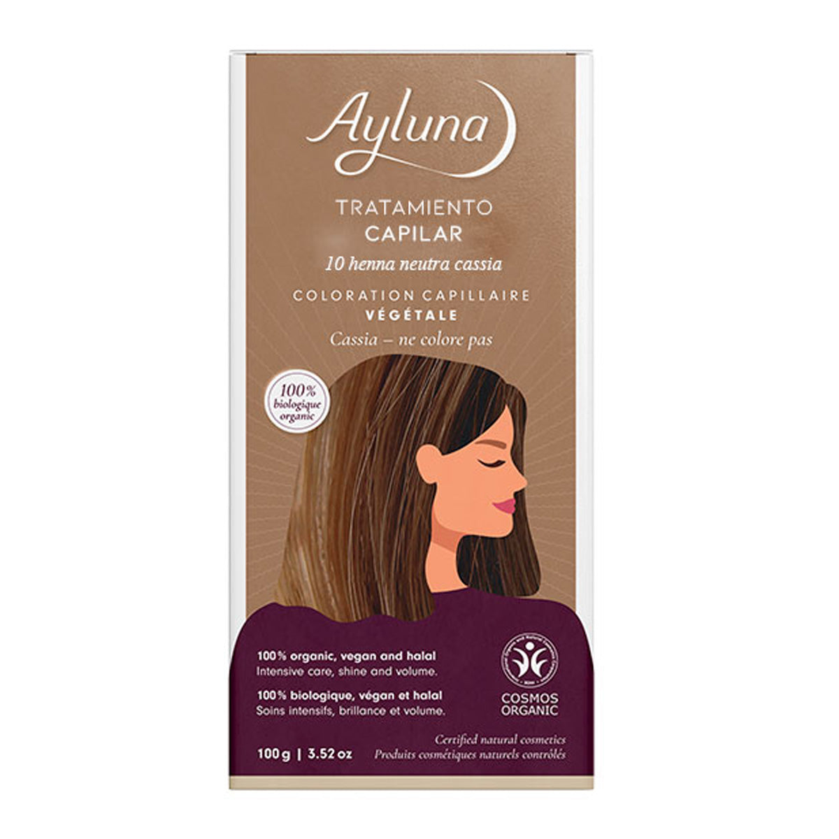 Tratamento Capilar Ayluna Neutral Cassia Henna, AYLUNA, 100 g