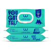 Toallitas Húmedas XL Desechables por el WC, aroma menta, sin alcohol y dermatológicamente testadas Wannawipes Pack de 48 uds.