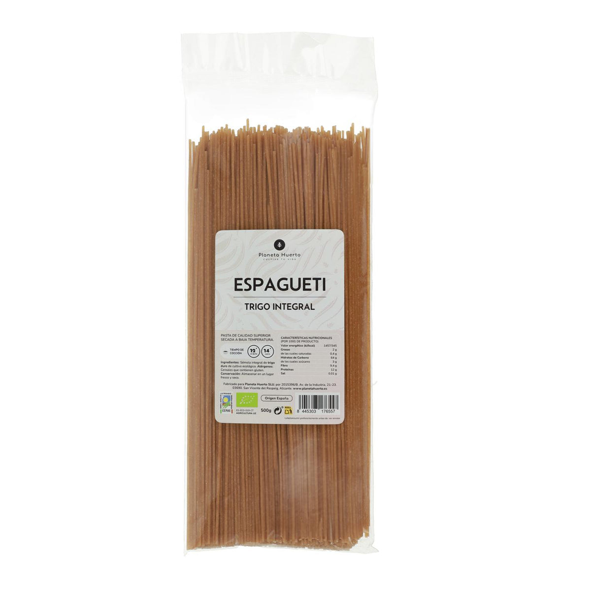 Esparguete integral ECO Planeta Huerto 500gr