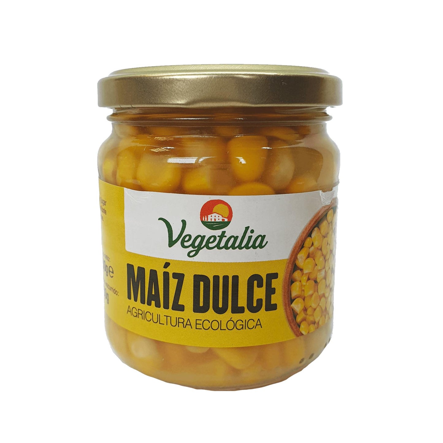 Milho doce biológico em frasco de vidro Vegetalia 200 gr