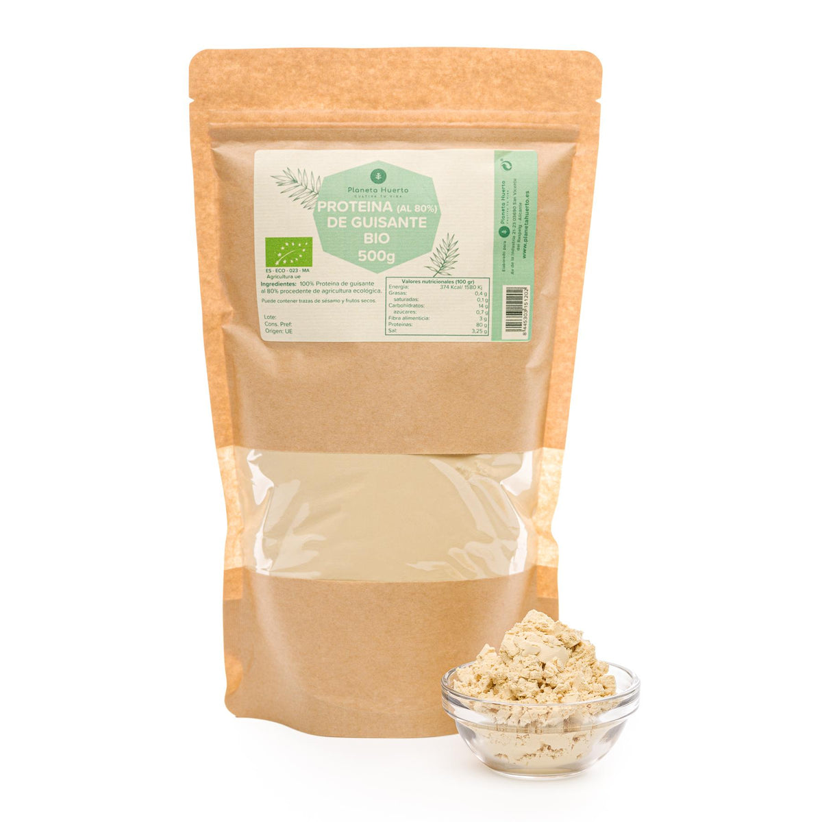 Proteína de Ervilha 80% ECO Planeta Huerto 500 g