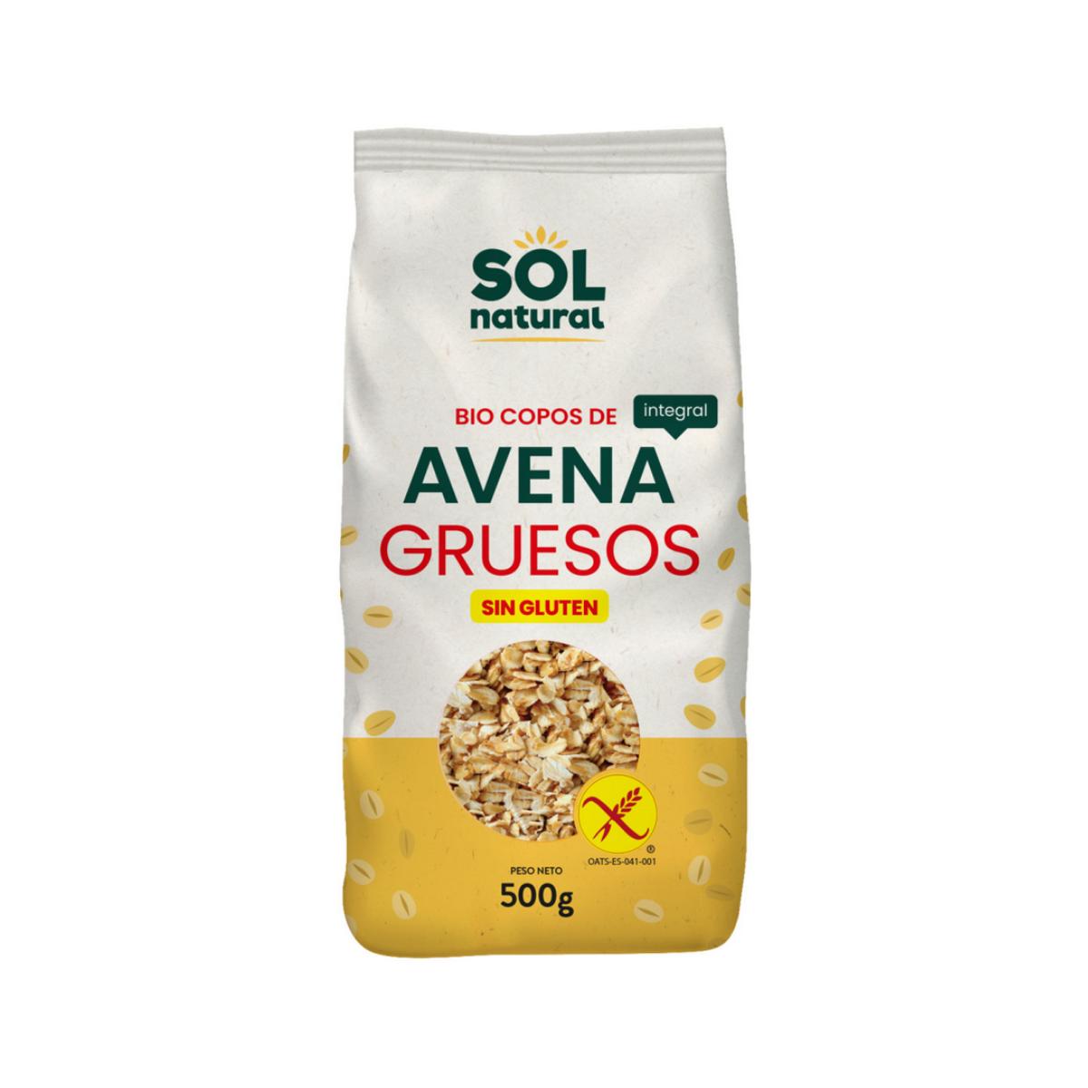 Flocos de Aveia Biológicos sem Glúten Sol Natural 500 g