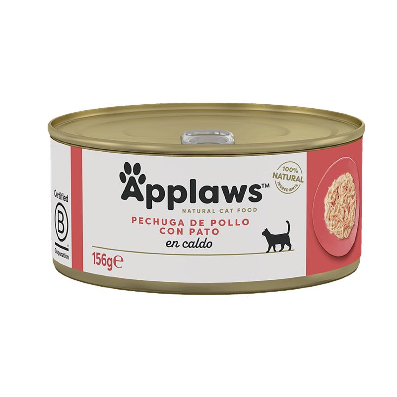 Ração Húmida para Gatos Applaws Lata Frango e Pato 156g