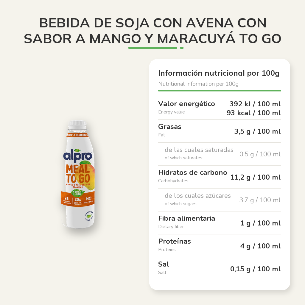 Información nutricional