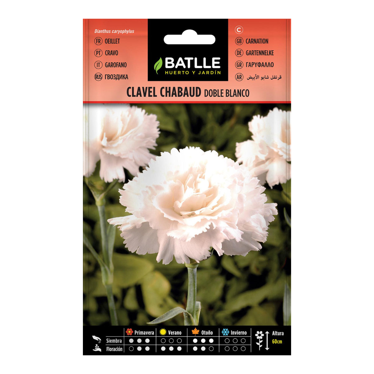 Sementes de Cravo Branco Duplo Batlle