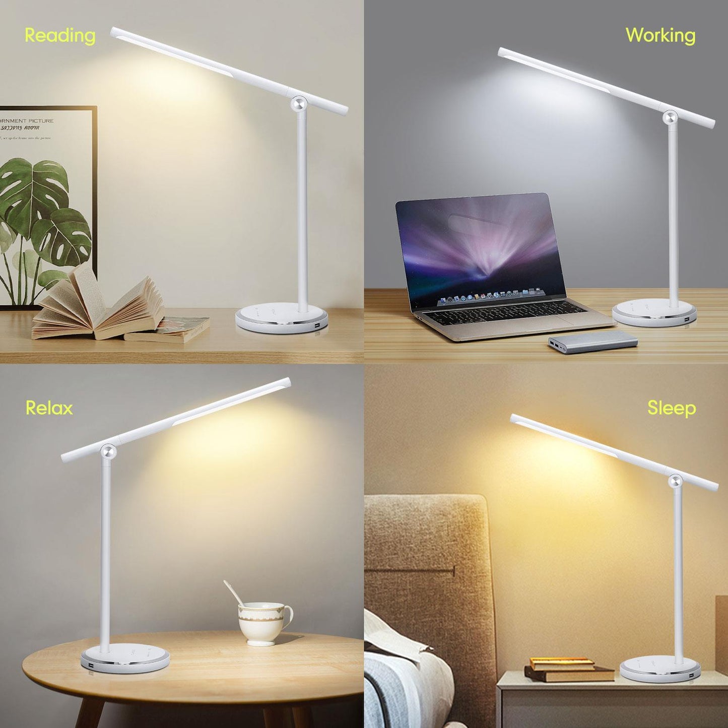 LED Flexo 8W Branco 8W toque e regulação contínua com carregador USB