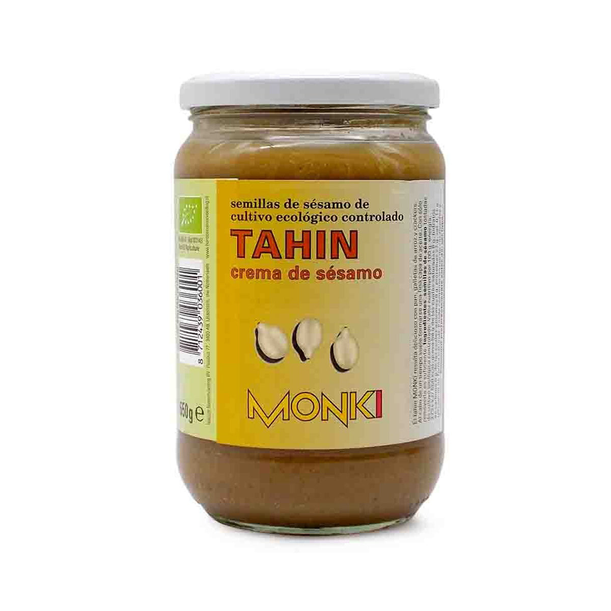 Tahini torrado sem sal biológico Monki 650 g