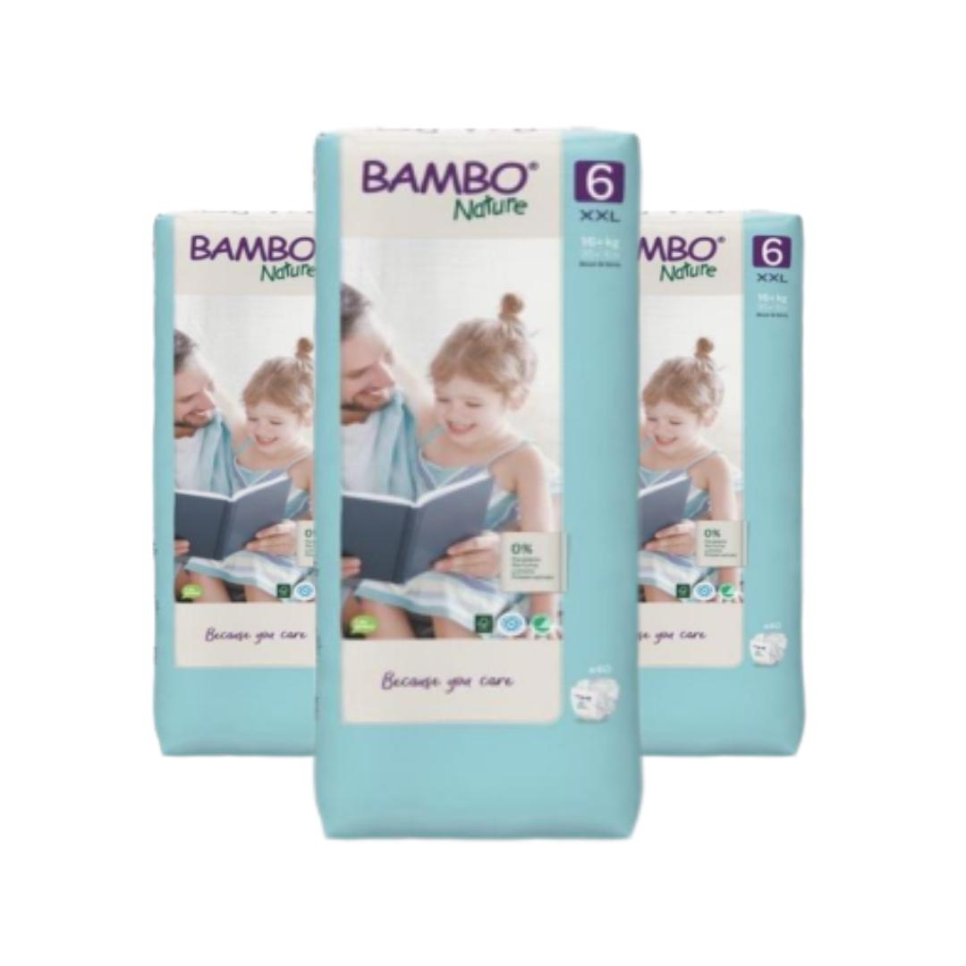Pack de poupança Fralda Bambo T6 XL Plus +16 Kg 120 unidades