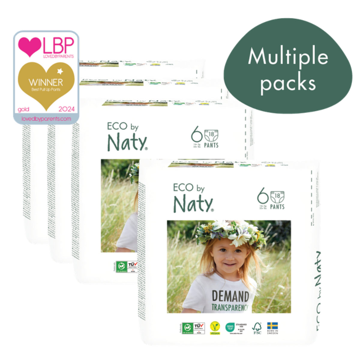 Pack de fraldas e cuecas nº 6 Naty 16+ kg 36 unidades