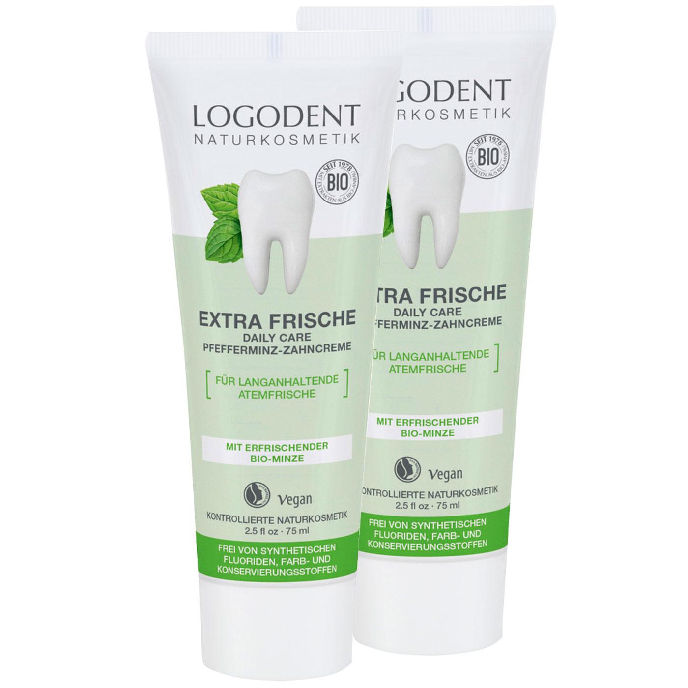 Pack promocional 2 x Pasta de dentes de menta Logona Bio Daily Care 75 ml