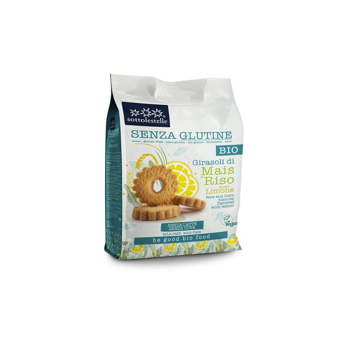 Bolacha de milho e arroz sem glúten Sotto com limão 250g