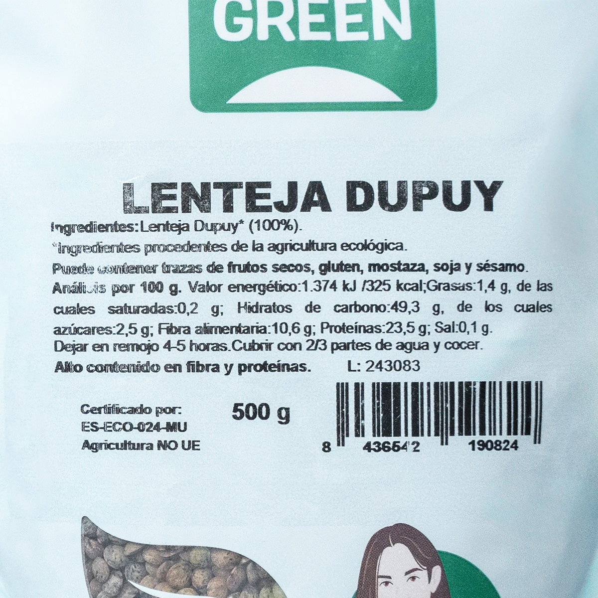 Lentilhas Dupuy Naturgreen, 500 g