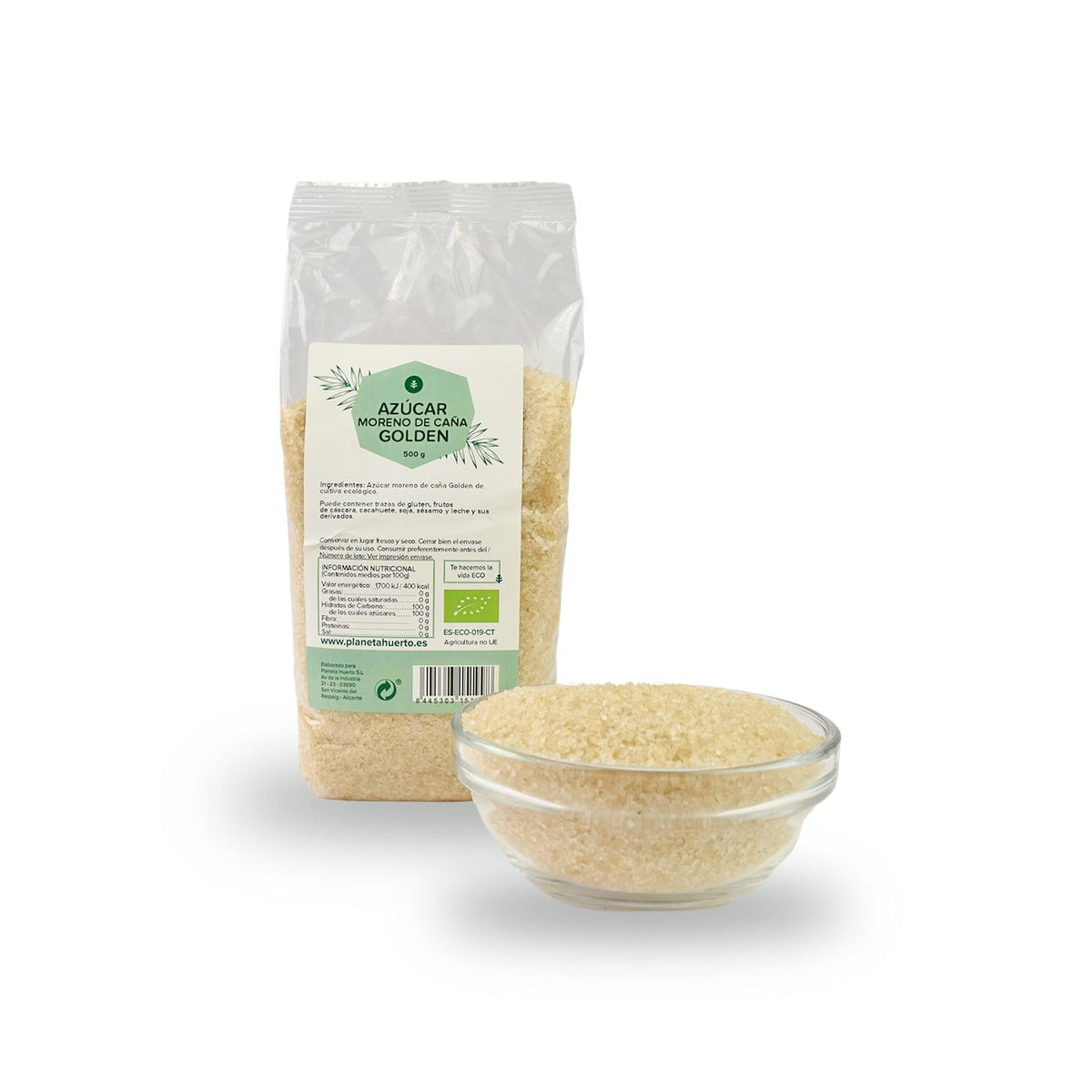 Planeta Huerto ECO Açúcar de Cana Dourado 500 g