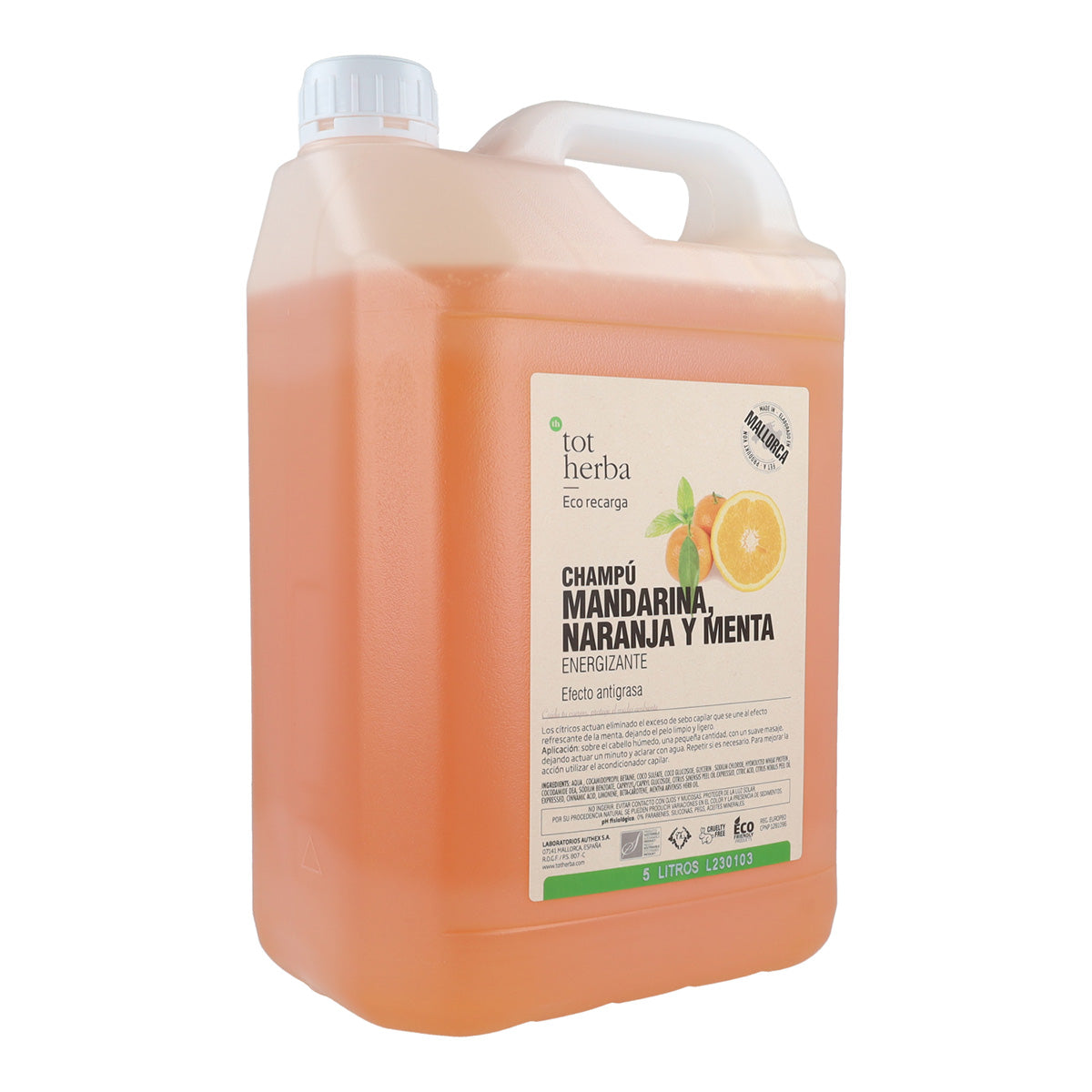 Champô Tot Herba Laranja Tangerina e Menta 5 litros