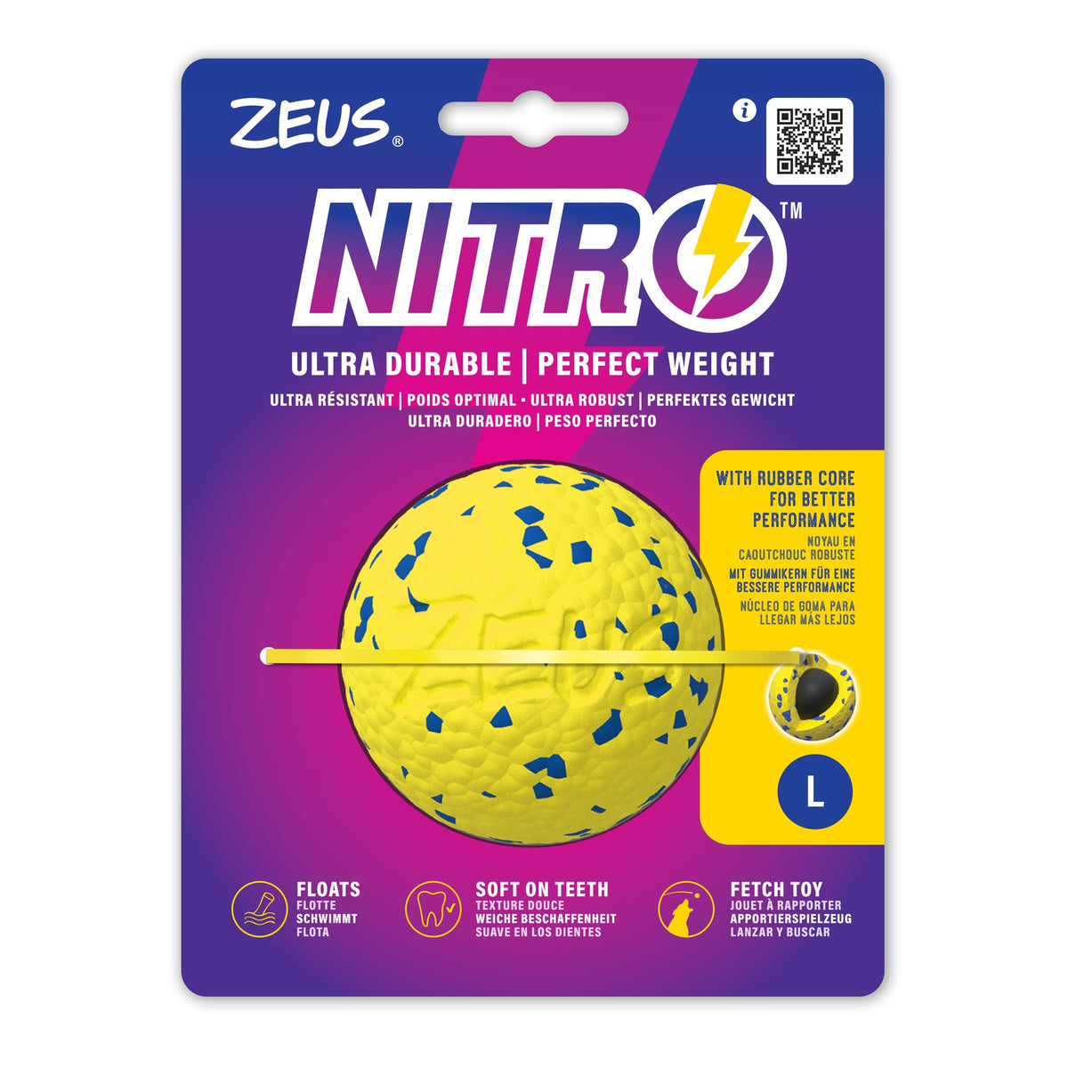 Zeus Nitro juguete Bola Lastrada Flotante L, 17,6cm