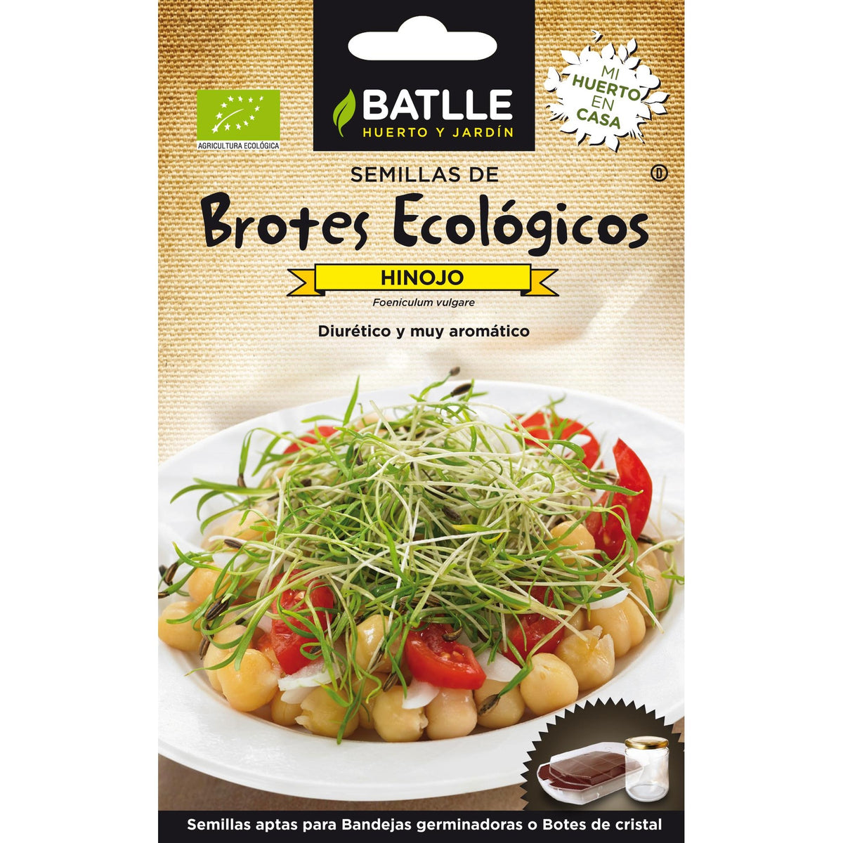 Sementes de Funcho Orgânico Batlle para Rebentos
