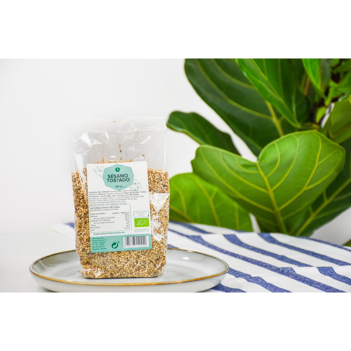 Sementes de sésamo inteiras torradas ECO Planeta Huerto 250 g