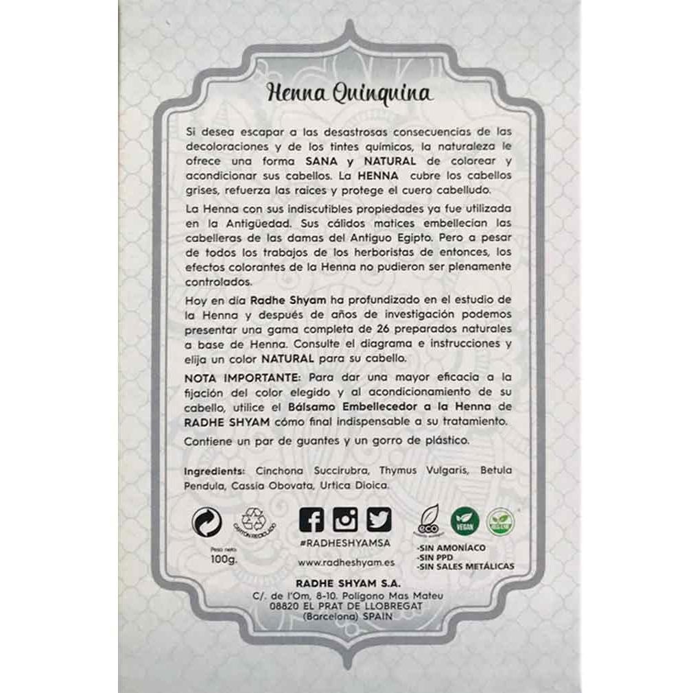 Hena Quinquina em Pó Radhe Radhe 100g
