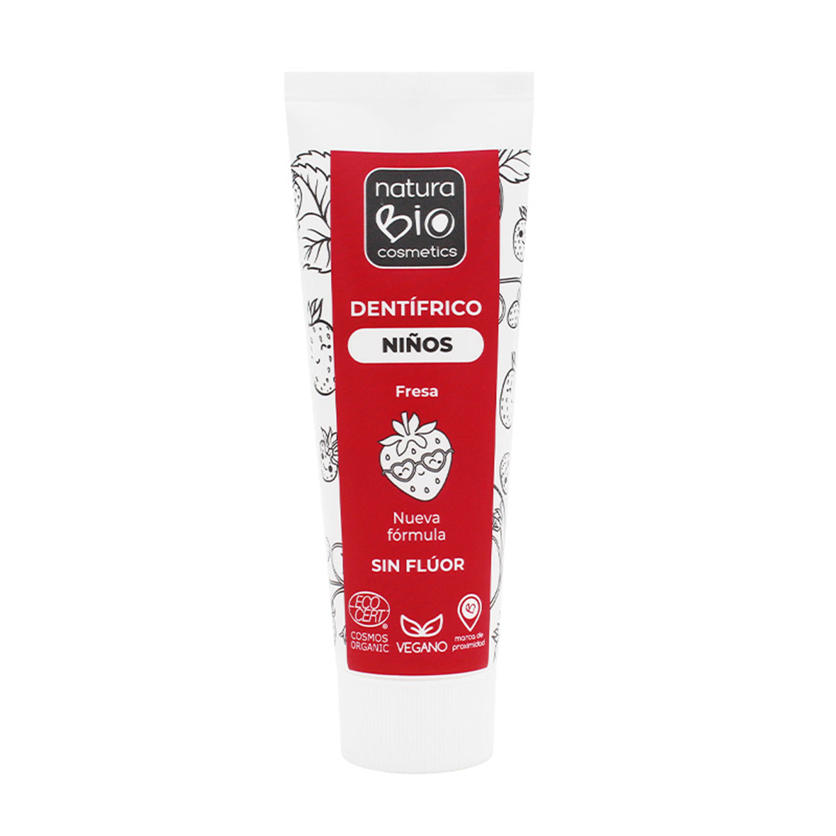 Pasta de dentes infantil Naturabio morango sem flúor 75 ml