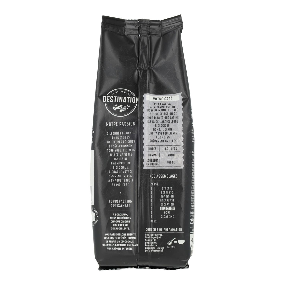 Seleção de Café Moído 100% Arábica Bio Destination 250 g