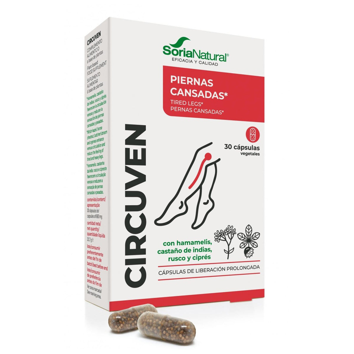 19-C Circuvén libertação prolongada Soria Natural, 30 cápsulas