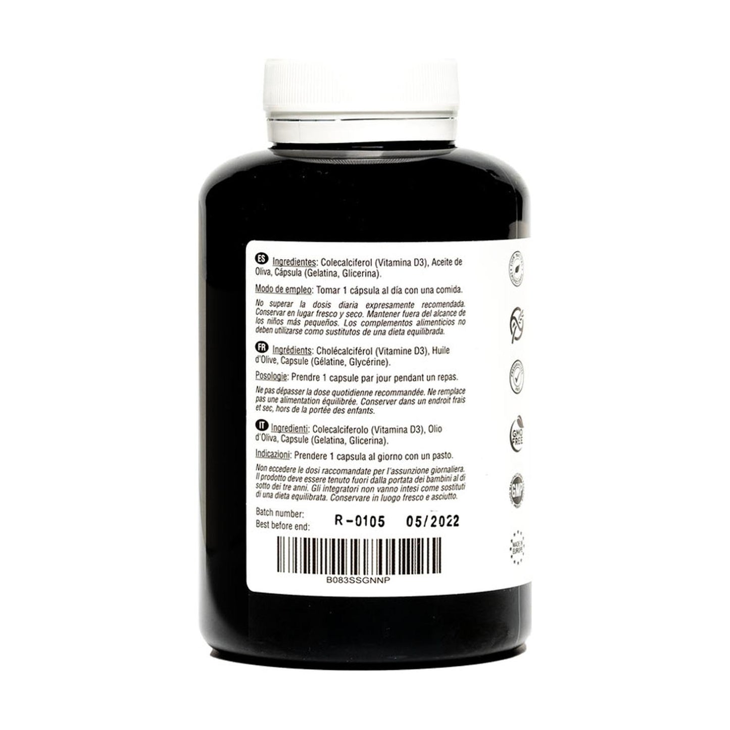 Vitamina D3 4000 UI Natural Hivital 300 pérolas