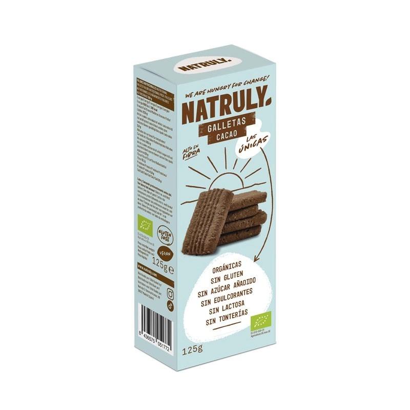 Bolachas Natruly Organic Sabor Cacau 125g