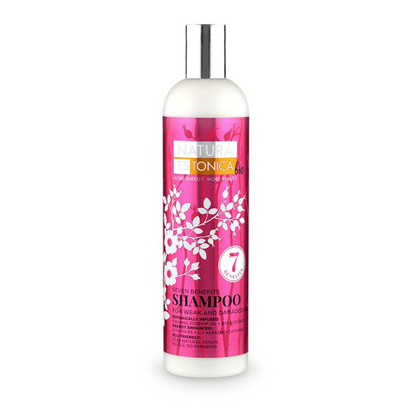 Champô para cabelos fracos e danificados 7 benefícios Natura Estónica 400 ml